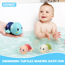 Load image into Gallery viewer, HASHMUST Bath Toys 3 Packs, Wind Up Swimming Turtle Toys for Age 1+ Year Old Baby Toddlers, Water Pool Bathtub Kids Toys, Cute Gift for Boys & Girls