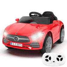 Load image into Gallery viewer, GOBOKLE 12V Kids Ride-On Car, Battery Powered Electric Vehicle, 2.4G Parent Remote Control, Double Door Design, Safety Belt & LED Lights