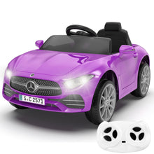 Load image into Gallery viewer, GOBOKLE 12V Kids Ride-On Car, Battery Powered Electric Vehicle, 2.4G Parent Remote Control, Double Door Design, Safety Belt & LED Lights