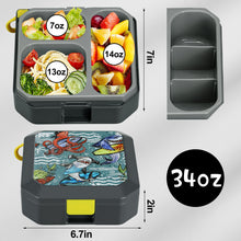 Load image into Gallery viewer, JoyYum Bento Lunch Box for Kids, 35oz Leak-Proof 5 Compartment Lunch Container, Food-Safe Materials, Ideal Portion Sizes for Ages 3-12 Girls Boys Toddlers for School