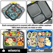 Load image into Gallery viewer, JoyYum Bento Lunch Box for Kids, 35oz Leak-Proof 5 Compartment Lunch Container, Food-Safe Materials, Ideal Portion Sizes for Ages 3-12 Girls Boys Toddlers for School