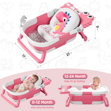 Load image into Gallery viewer, Collapsible Baby Bathtub for Newborn with Thermometer
