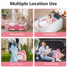 Load image into Gallery viewer, Collapsible Baby Bathtub for Newborn with Thermometer