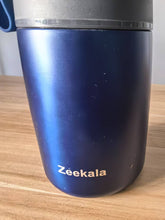 Load image into Gallery viewer, Zeekala Vacuum Insulated Food Jar. Large Bowl incl. Folding Spoon, Cup. Wide Mouth Thermos Keep Hot & Cold Drinks Soup Thermo Lunch Container for Adults. BPA-Free Stainless Steel