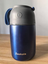 Load image into Gallery viewer, Zeekala Vacuum Insulated Food Jar. Large Bowl incl. Folding Spoon, Cup. Wide Mouth Thermos Keep Hot & Cold Drinks Soup Thermo Lunch Container for Adults. BPA-Free Stainless Steel