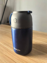 Load image into Gallery viewer, Zeekala Vacuum Insulated Food Jar. Large Bowl incl. Folding Spoon, Cup. Wide Mouth Thermos Keep Hot & Cold Drinks Soup Thermo Lunch Container for Adults. BPA-Free Stainless Steel