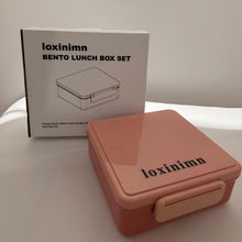 Load image into Gallery viewer, Loxinimn Bento Lunch Box for Kids with 9oz Thermo, Leak-proof Lunch Containers with 3 Compartments,Kids-friendly Size,Durable/Dishwasher Safe Lunch Box for School Outdoors-Pink