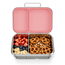 Load image into Gallery viewer, Pawtong Stainless Steel Bento Box for Kids, 2-Compartment Food-Grade Metal Lunch Box with Leak-Resistant Silicone Lid, Bpa-Free