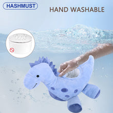 Load image into Gallery viewer, HASHMUST Baby Sleep Soother Cry Sensor Dinosaur Night Light Projector Baby Sound Machine Plush Stuffed Animal Toys for Boys Girls Pillow Ceiling for Toddler Lullabies & White Noise Sound