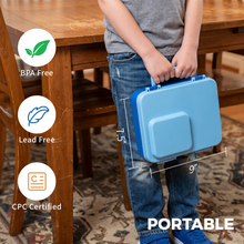 Load image into Gallery viewer, Bento Lunch Box for Kids with 9oz Insulated Food Jar, 5-Compartment Leak-Proof Lunch Container for Girls Boys, BPA/BPS-Free, Dishwasher Safe