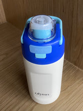 Load image into Gallery viewer, Olymn 18 oz Kids Insulated Water Bottle for School: Leakproof, One-Push Open Lid with Dust Cover, BPA-Free Stainless Steel Cup, Keep Cold 24 Hrs, Portable for Sports, Travel, Gift for Girls & Boys (Blue/White)