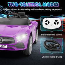 Load image into Gallery viewer, GOBOKLE 12V Kids Ride-On Car, Battery Powered Electric Vehicle, 2.4G Parent Remote Control, Double Door Design, Safety Belt & LED Lights
