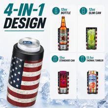 Load image into Gallery viewer, Jslove 4 in 1 Insulated Can Cooler - Universal Size for 12 oz Cans, Slim Cans, and Bottles