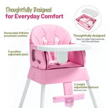 Load image into Gallery viewer, Dageely 5-in-1 Baby High Chair, Portable Foldable High Chair, Convertible Infant Booster Seat and Dining Chair for Babies and Toddlers, 6-36 Months