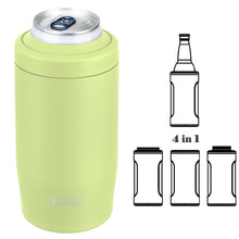 Load image into Gallery viewer, 4-in-1 Skinny Can Cooler Double Wall Stainless Steel Insulated Can Holder