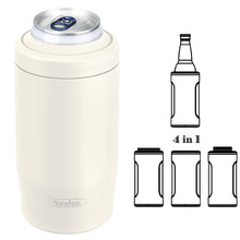 Load image into Gallery viewer, 4-in-1 Skinny Can Cooler Double Wall Stainless Steel Insulated Can Holder