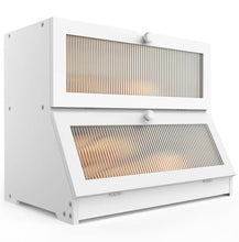 Load image into Gallery viewer, Double Layer Bamboo Bread Box for Kitchen