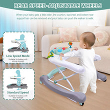 Load image into Gallery viewer, Howeemo 5 ln 1 Foldable Baby Walker, Activity Baby Walker-Baby Bouncer, Rocker, Activity Center,Seat and Push Walker,Detachable Trampoline Mat, Adjustable Speed Rear Wheels and Height,Ages 6-18 Months