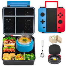 Load image into Gallery viewer, Pawtong Kids Bento Lunch Box with Thermo 9oz Food Jar, Bento Box for Kids with Folding Spoon, Removable Divider & Sauce Cup, Bpa-Free Realistic Shape for School, Travel