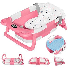 Load image into Gallery viewer, Collapsible Baby Bathtub for Newborn with Thermometer