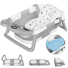 Load image into Gallery viewer, Collapsible Baby Bathtub for Newborn with Thermometer