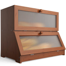 Load image into Gallery viewer, Double Layer Bamboo Bread Box for Kitchen