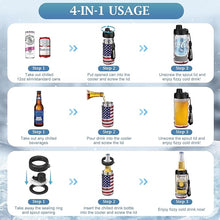 Load image into Gallery viewer, 4-in-1 Insulated Vacuum Stainless Steel Sealed Can Cooler(For 12oz Regular, Slim Skinny Cans & As Thermal Bottle)