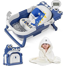 Load image into Gallery viewer, Collapsible Baby Bathtub for Newborn with Thermometer