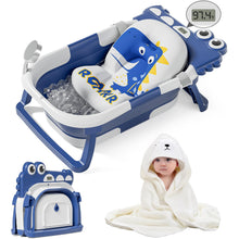 Load image into Gallery viewer, Collapsible Baby Bathtub for Newborn with Thermometer
