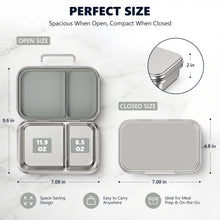 Load image into Gallery viewer, Pawtong Stainless Steel Bento Box for Kids, 2-Compartment Food-Grade Metal Lunch Box with Leak-Resistant Silicone Lid, Bpa-Free