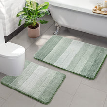 Load image into Gallery viewer, 3 Pcs Ombre Bathroom Rugs Set with U-Shaped Mat
