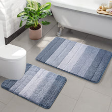 Load image into Gallery viewer, 3 Pcs Ombre Bathroom Rugs Set with U-Shaped Mat