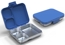 Load image into Gallery viewer, Stainless Steel Bento Lunch Box: 4-Compartment Leak-Proof Lunch Container for Kids & Adults, BPA/BPS-Free 304 Metal Food Box, Dishwasher Safe, Clear Tritan Lid, 4 Cups (Not Insulated)