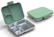 Load image into Gallery viewer, Stainless Steel Bento Lunch Box: 4-Compartment Leak-Proof Lunch Container for Kids & Adults, BPA/BPS-Free 304 Metal Food Box, Dishwasher Safe, Clear Tritan Lid, 4 Cups (Not Insulated)