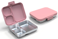 Load image into Gallery viewer, Stainless Steel Bento Lunch Box: 4-Compartment Leak-Proof Lunch Container for Kids & Adults, BPA/BPS-Free 304 Metal Food Box, Dishwasher Safe, Clear Tritan Lid, 4 Cups (Not Insulated)