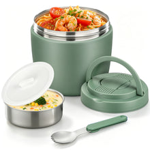 Load image into Gallery viewer, JSLOVE 32 oz Stainless Steel Insulated Food Jar with Spoon, Vacuum Insulated Lunch Container for Hot Soup and Cold Meals, Leakproof Wide Mouth Design