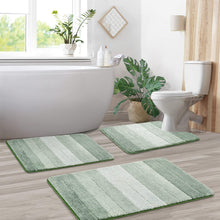 Load image into Gallery viewer, 3 Pcs Ombre Bathroom Rugs Set with U-Shaped Mat