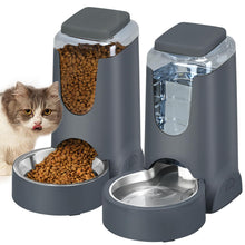 Load image into Gallery viewer, Automatic Cat Feeder and Water Dispenser with Stainless Steel Bowl