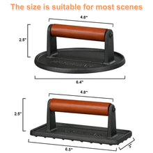 Load image into Gallery viewer, Cast Iron Burger Press & Bacon Press - 2 Pack