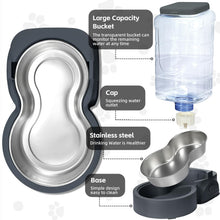 Load image into Gallery viewer, Automatic Cat Feeder and Water Dispenser with Stainless Steel Bowl