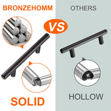 Load image into Gallery viewer, 30 Pack Bronze Solid Cabinet Handles Drawer Pulls