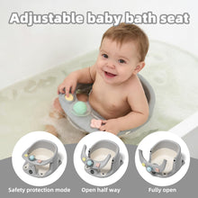 Load image into Gallery viewer, Baby Bath Seat for Babies 6 Months & up with Thermometer, Non-Slip Toddler Bath Seats for Sitting Up, Safe Infant & Newborn Bathtub Chair with 4 Suction Cups, Soft Cushion & Temperature Display, Gray