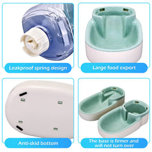 Load image into Gallery viewer, JSLOVE 3.8L Automatic Dog Cat Feeder and Water Dispenser Set, 1 Gallon x 2 Gravity Pet Food Feeder and Waterer with Food Bowl for Small Medium Dogs, Puppies, Cats and Kittens