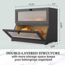 Load image into Gallery viewer, Double Layer Bamboo Bread Box for Kitchen
