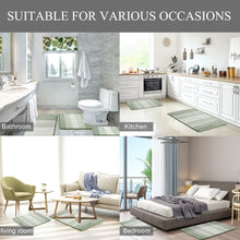 Load image into Gallery viewer, 3 Pcs Ombre Bathroom Rugs Set with U-Shaped Mat