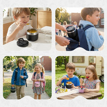 Load image into Gallery viewer, JSLOVE 14 oz Vacuum Insulated Food Jar for Kids with Spoon and Buckle Lid, Wide Mouth Leakproof Stainless Steel Thermo Lunch Container for Hot Food and Soup