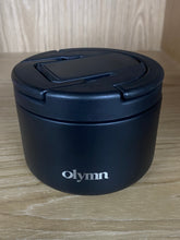 Load image into Gallery viewer, Olymn 14oz Vacuum Insulated Food Jar with Spoon Buckle Lid, Kids Soup Thermo for Hot Food Wide Mouth Leakproof Stainless Steel Lunch Container - Black