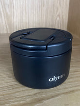 Load image into Gallery viewer, Olymn 14oz Vacuum Insulated Food Jar with Spoon Buckle Lid, Kids Soup Thermo for Hot Food Wide Mouth Leakproof Stainless Steel Lunch Container - Black