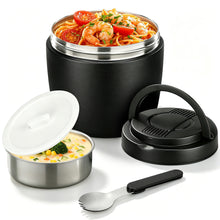 Load image into Gallery viewer, JSLOVE 32 oz Stainless Steel Insulated Food Jar with Spoon, Vacuum Insulated Lunch Container for Hot Soup and Cold Meals, Leakproof Wide Mouth Design