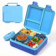 Load image into Gallery viewer, Bento Lunch Box for Kids with 9oz Insulated Food Jar, 5-Compartment Leak-Proof Lunch Container for Girls Boys, BPA/BPS-Free, Dishwasher Safe